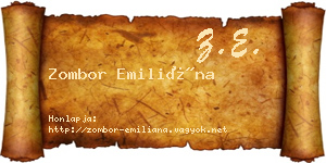 Zombor Emiliána névjegykártya